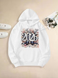 Women's Hoodie Shining Metallic Party Glitter With Bow Festive 2026
