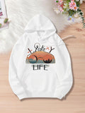 Women's Hoodie Lake Life Tranquil Sunset With Silhouette Trees Over Calm Water