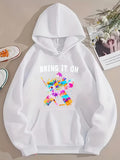 Men's Hoodie Bring It On Vibrant Splash Paint Strokes With Artistic Painted Figure