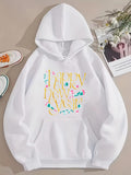 Men's Hoodie Happy Playful Colorful Letters With Whimsical Abstract Shapes Hoodie