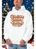Men's Hoodie Christmas Is Not A Season Its A Feeling With Festive Ornaments Amid Holiday Trees Hoodie