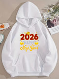 Men's Hoodie 2026 Happy New Year Festive Fireworks And Stars Under Joyful Celebration