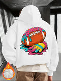 Men's Hoodie Colorful Melting Paint On Football And Sports Glove