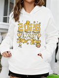 Women's Hoodie Family New Year Celebration With Stars Confetti And Balloons 2026
