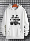 Men's Hoodie I Need To Save My Money Oh Look Car Parts Minimalist Engine Pistons Highlighting Passion For Automobiles Hoodie