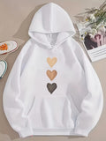 Men's Hoodie Soft Gradient Minimalist Hearts Lined Vertically Under Gentle Light Heart