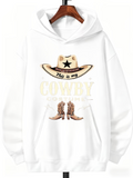 Men's Hoodie This Is My Cowboy Style With Cowboy Hat And Brown Boots