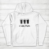 Men's Hoodie I Like Crafts With Three Beer Glasses In A Row Under Bright Light Hoodie