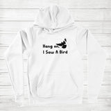 Men's Hoodie Hang On I Saw A Bird With Flying Silhouette In Open Sky Hoodie