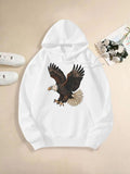 Women's Hoodie Majestic Soaring Bird With Outstretched Wings Powerful Eagle