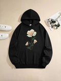 Women's Hoodie Delicate Warm Petals Blooming Graceful Garden Flower