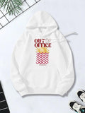 Women's Hoodie Out Of Office Playful Zigzag Pink Pineapple Print