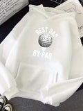 Men's Hoodie Best Dad By Par Silver Golf Ball Under Bright Lighting Golf Ball