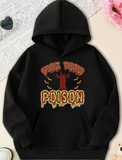 Men's Hoodie Pick Your Poison Ominous Leafless Tree With Dripping Creepy Letters Hoodie