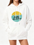 Women's Hoodie Hello Summer Sun And Sea Graphic Hoodie