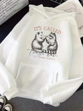 Men's Hoodie Its Called Trash Can Not Trash Cannot Playful Raccoon Duo