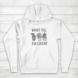 Men's Hoodie What The Fucculent Hand Drawn Pots With Cute Playful Succulent Plants