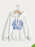 Women's Hoodie Hike The World Pastel Blue Majestic Mountains Under Clear Sky Hoodie