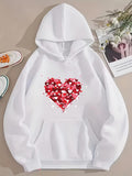 Men's Hoodie Radiant Red Paper Hearts Forming A Bold Central Heart