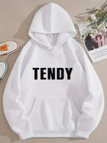 Men's Hoodie Bold Black Letters Minimalist Statement On White Hoodie