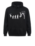 Men's Hoodie Evolution Silhouettes Jumping Towards The Basketball Hoop