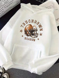 Men's Hoodie Touchdown Season With Stars Surrounding Shiny Bronze Football Helmet