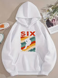 Men's Hoodie Six Retro Rainbow Graphics With Dancing Silhouette Figure