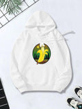 Women's Hoodie Colorful Cartoon Parrot With Banana Under Moonlight Forest