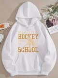 Men's Hoodie Born Team Hockey Training At School Scholastic Sports Hoodie