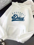 Men's Hoodie Baseball Dad With Vintage Lettering And Classic Sport Emblem Hoodie
