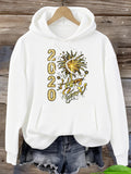 Women's Hoodie 2020 Happy New Year With Shining Fireworks And Gold Sparkle Celebration