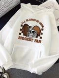 Men's Hoodie Ill Always Be Your Biggest Fan Heart Helmet Graphic Hoodie