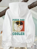 Men's Hoodie Pizza Dad Vintage Style With Cheesy Slices Pizza Graphic