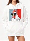 Women's Hoodie Colorful Urban Style With Sunglasses Wearing Cool Rooster