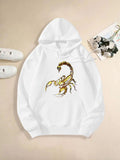 Women's Hoodie Golden Carapace Under Sunlight Fierce Desert Survival Spirit Scorpion