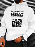 Men's Hoodie A Mens Casual Printed Hoodie with Kangaroo Pocket- Fashionable Street Style Pullover Sweatshirt Tailored to Fit Autumn Winter Collection