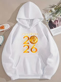 Men's Hoodie Enjoy The Time Golden Sparkle With Shining Numbers Surrounded By Sun 2026