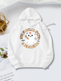 Women's Hoodie Playful Cartoon Doughnut With Bite Missing Surrounded By Sprinkles Cookie