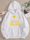 Men's Hoodie Golden Stars And Sparkles With Celebration Happy New Year