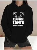 Women's Hoodie Minimalist Illustration With Outlined Hands Pointing Upward Hoodie