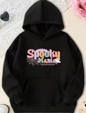 Men's Hoodie Spooky Mama Bright Pastel Gothic Web Halloween Lettering Hoodie