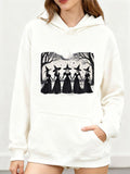 Women's Hoodie Moonlit Night With Five Witches Dancing Under Starry Sky Forest