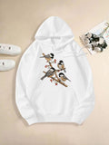 Women's Hoodie Nature Branches With Delicate Birds Among Blossoming Flowers Bird