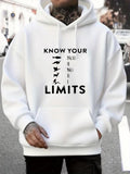 Men's Hoodie Know Your Limits With Graphic Warning Animal Silhouettes Limits