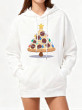 Women's Hoodie Holiday Cookies With Colorful Sprinkles Forming A Festive Christmas Tree