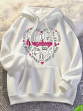 Women's Hoodie Housekeeper Surrounded By Heart Shaped Cleaning Tools And Pink Accents
