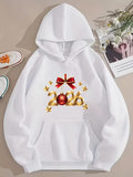 Men's Hoodie Golden Stars With Red Ribbon And Festive Ornament Surrounded By Numbers 2026