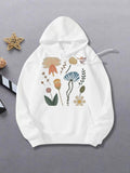 Women's Hoodie Pastel Garden Wildflowers Blooming In Gentle Spring Sunshine Flower