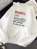 Men's Hoodie Grandpa And Granddaughter Best Partners In Crime For Life Typography Hoodie