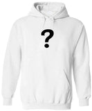Men's Hoodie Bold Minimalist Monochrome Classic Mystery Question Mark Hoodie